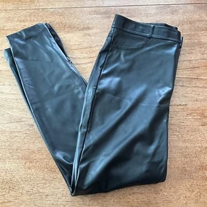 Jeggings/jeans Zara taille XL simili cuir aspect humide - Noir - chevilles zippées - Photo 1/6
