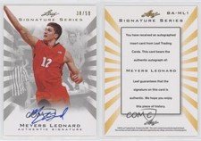 2012 Leaf Signature Series Silver /50 Meyers Leonard #BA-ML1 Rookie Auto RC
