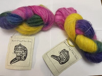 Hand Dyed Hand Spun Mohair Merino Nylon - Image 1 of 4