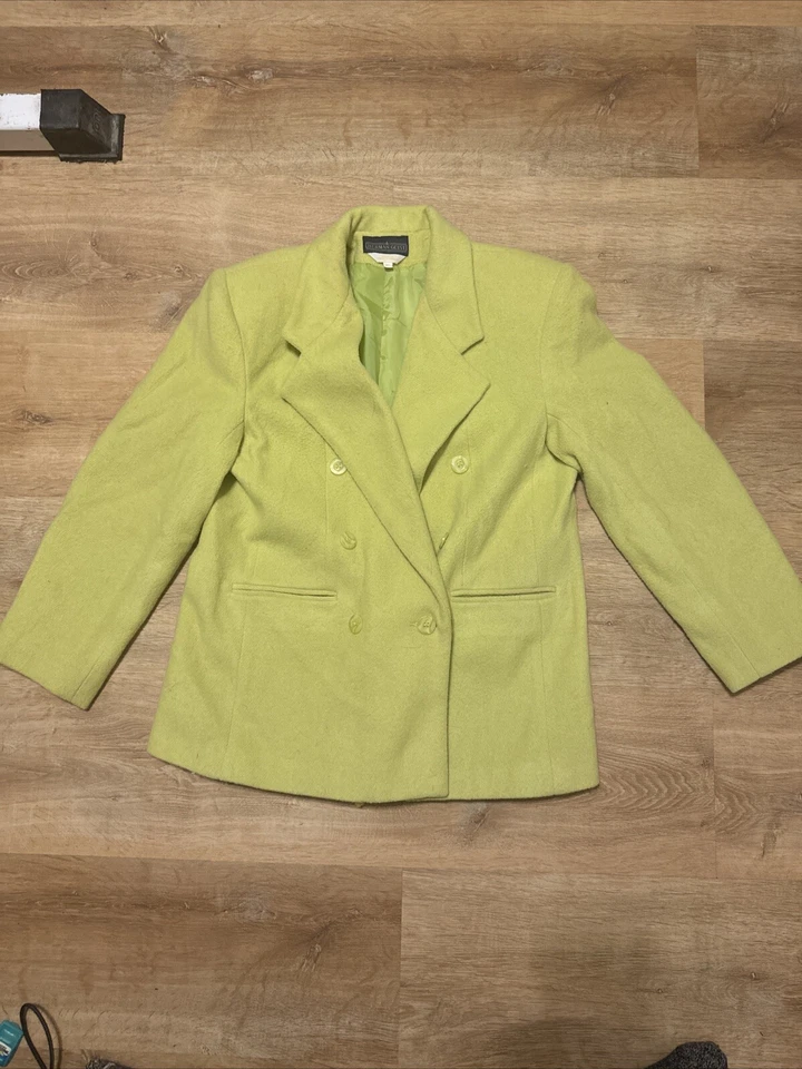 Herman Geist Rosa Lana Texturizada 3 Botones Talla 8p Foto 1 de 4