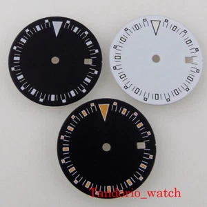 29/30.3mm Black White Sterile Watch Dial Face For MIYOTA 8215 821A DG Movement - Picture 1 of 11