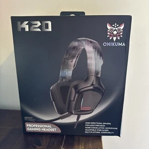 Onikuma - K20 - Gaming Headset - Black - Brand New In Box - Picture 1 of 4