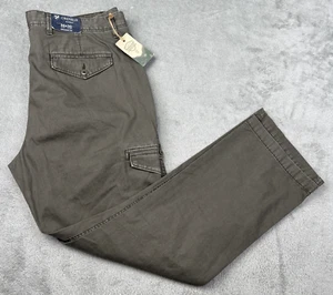 Pantalone Cremieux uomo taglia 36X30 Madison chino bowery cargo vestibilità dritta marrone - Foto 1 di 14