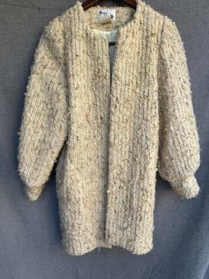 Vintage Maria Perusso Coat Medium Beige Wool Ivory 70s - Image 1 of 4