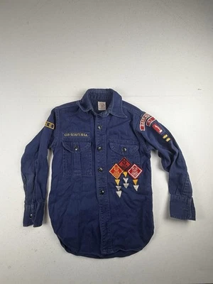 BSA Boy Scouts of America Vintage 1950-60s SANFORIZED Blue Shirt Youth - Image 1 of 4