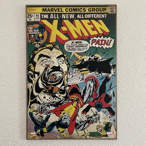 "Letrero colgante de pared de exhibición de madera de cómic oficial de Marvel X-MEN #94 13"" X 19""" - Imagen 1 de 6