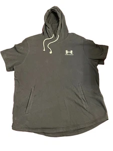 Under Armour Men's UA Rival Fleece Short Sleeve Hoodie Pullover - Picture 1 of 3