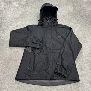 Eddie Bauer WeatherEdge Hoodie Windbreaker Jacket Mens Medium Black Waterproof - Picture 1 of 21
