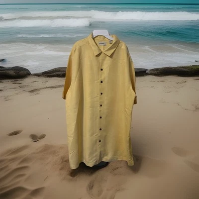 Mens Size XLT Guayabera Style Caribbean Shirt Quinceara Beach Resort Cruise Wear - Image 1 of 4