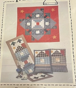 Country Threads COURTHOUSE SQUARE Wall Quilt Pattern 26x26 Pillow & Table instr. - Picture 1 of 7