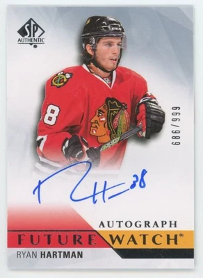 2015-16 SP AUTHENTIC Ryan Hartman FUTURE WATCH RC ROOKIE /999 - Image 1 of 2