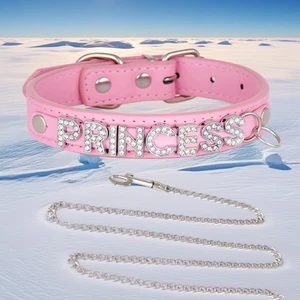 Pink Pu Leather Chocker BRAT SISSY Custom Choker BDSM Gift Collar Necklace DIY - Picture 1 of 23