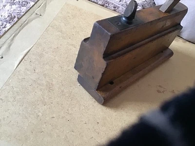 Antique Vintage Wooden Plane Pos 19c Woodworking Tool with brass fittings  - Image 1 of 4