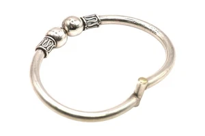 Vintage Mexico TD-77 Sterling Silver .925 Bangle Bracelet 32.5g Approx 3" Dia. - Picture 1 of 10