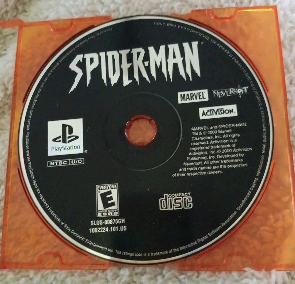 Spider-Man Sony PlayStation 1 Game Disc Only PS1 - Image 1 of 2
