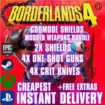 BORDERLANDS 4 | BEST MODDED BUNDLE |GODMODE SHIELDS | WEAPONS | XBOX/PS5/PC - Image 1 of 4