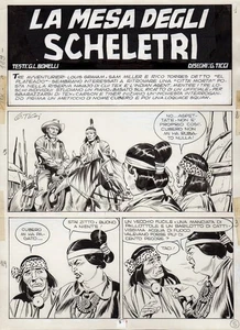 GIOVANNI TICCI - Original Tex Tafel Nr. 189 "La mesa degli skeletri " S. 5 - Bild 1 von 1