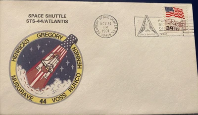 US  SHUTTLE SPACE COVER STS-44 ATLANTIS LAUNCH KSC 24 NOV 1991  AS PICTURED - Image 1 of 4