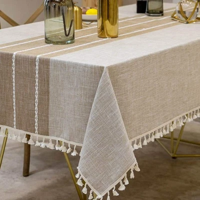 Tablecloths, Waterproof Table Cloth, Linens Wrinkle Free Anti-Fading, Rustic ... - Image 1 of 4