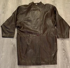 Vintage Michael Hoban North Beach Leather Jacket Brown Women’s Size 7/8 Made USA - Picture 1 of 11