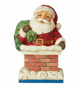 Jim Shore BABBO NATALE IN CAMINO MINI 6009011 NUOVO IN SCATOLA - Foto 1 di 4