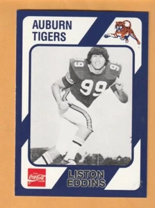Liston Eddins Auburn Tigers 1989 Card #399 Bratt Florida 12J - Picture 1 of 2