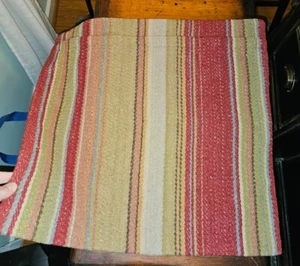 Pottery Barn "Serape Stripe Wool" 22" Pillow Cover Beautiful Nice Quality NEW - Picture 1 of 10