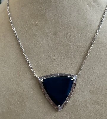 Designer Studio Barse Sterling Silver Overlay Bronze Blue Agate 16”Necklace - Image 1 of 4