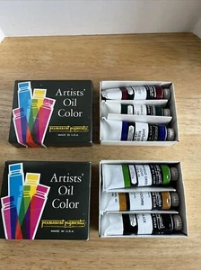 2 NOS Vintage Permanent Pigments Assorted Oil Color Paint (6) 1.25 Oz. - Picture 1 of 5