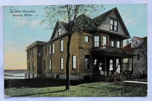 Vintage Postcard; St Olav Hospital, Austin, Minnesota; Stamped 1912 - Imagen 1 de 2