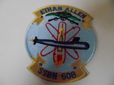 PATCH MILITARY OLDER U.S. NAVY SSBN 608 ETHAN ALLEN