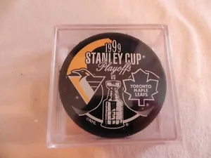 Disco de hockey Stanley Cup Playoffs 1999 Penguins vs Maple Leafs NHL con estuche - Imagen 1 de 4