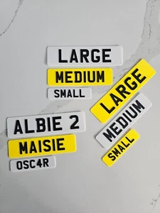 Custom Ride On Toy Car Number Plates - License Plate for Kid's - Multiple Sizes - Picture 1 of 13