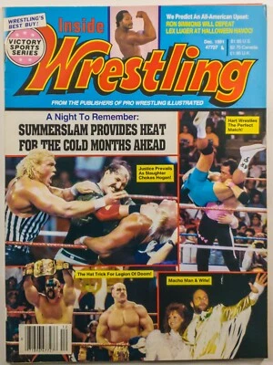 VICTORY SPORTS SERIES INSIDE WRESTLING MAGAZINE Diciembre, 1991 En muy buen estado Summerslam Foto 1 de 4