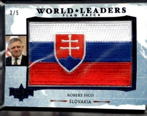 Decisión 2024 Líderes Mundiales Bandera Lámina Azul Eslovaquia Serie #3/5 Robert Fico WL38 - Imagen 1 de 2