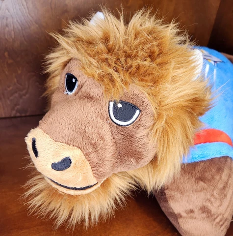 Oklahoma City Thunder NBA Rumble the  Bison Plush Pillow Pet EUC Buffalo Cover