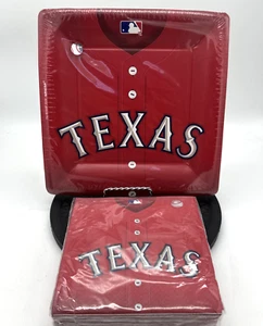TEXAS RANGERS 36 count 2 ply luncheon party napkins And 18 Plates MLB baseball - Picture 1 of 3