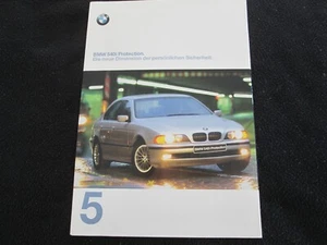 BMW Serie 5 1998 folleto de armadura de protección alemana a prueba de balas catálogo E39 540i - Imagen 1 de 6