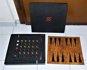 BACKGAMMON LUSSO Design RADICA ORO NERO KAUS edizione speciale - Imagen 1 de 3