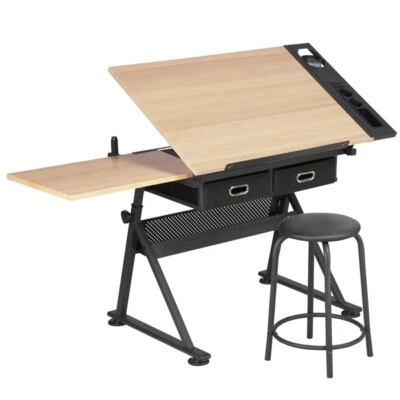 Adjustable Drafting Table Drawing Craft Art Hobby Board Home Office Kid's Desk - Image 1 of 4