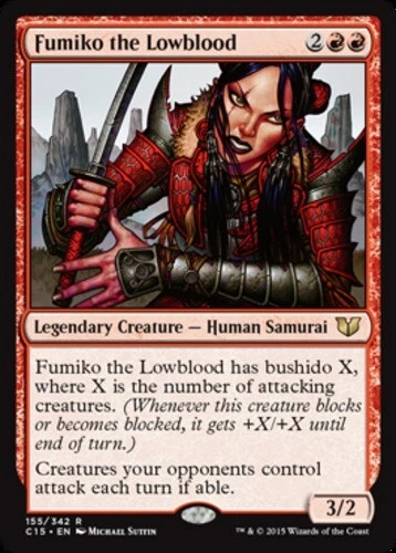 x1 Fumiko the Lowblood R MTG Commander 2015 M/NM, English - Image 1 of 1