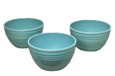 Juego de 3 cuencos de sopa y verduras Tommy Bahama vintage de melamina azul cielo Foto 1 de 4