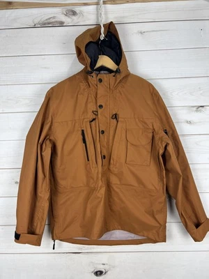 J.L. Powell Jacket Mens Large Brown Hooded Anorak Pullover Zip Pockets Outdoor - Image 1 of 4