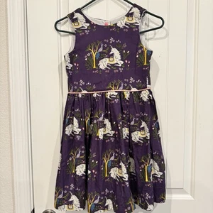 Handmade Girls Unicorn Dress Purple Sleeveless Fantasy Print Size 9 Made in USA - Picture 1 of 7