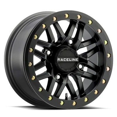 Raceline Ryno Beadlock 15x10 Wide ATV/UTV Wheel - Satin Black (4/156) +0mm - Image 1 of 2