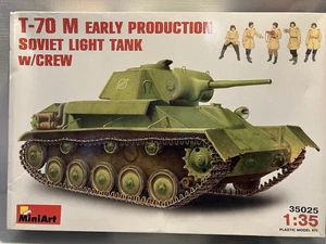 Miniart 1:35 T-70M EARLY PRODUCTION SOVIET LIGHT TANK w/CREW 35025 - New - Picture 1 of 8