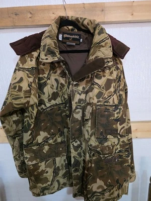 Game hide Heavy Duty Waterfowl Parka In Flyway Camo Large.  Canvas Like Material - Image 1 of 4