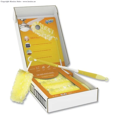 Kit de inicio de plumero de alta resistencia Swiffer, mango se extiende a 3 pies, 1 mango con 12 Foto 1 de 4