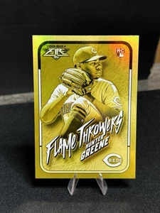 2022 Topps Fire Flame Throwers Hunter Greene Gold Mint RC Reds #FT-12 - Picture 1 of 2