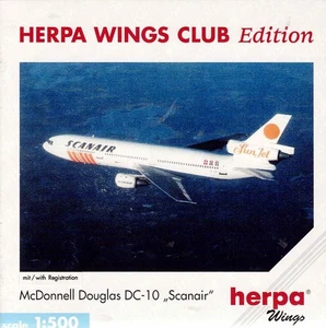 Herpa Wings -Club Edition von 1999- SCANAIR McDonnell Douglas DC 10 - 1:500 - Bild 1 von 4